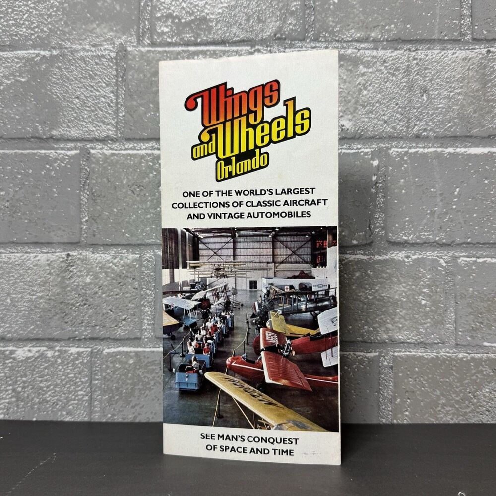 Vintage Wings and Wheels Orlando Brochure Classic Aircraft Cars Florida Travel